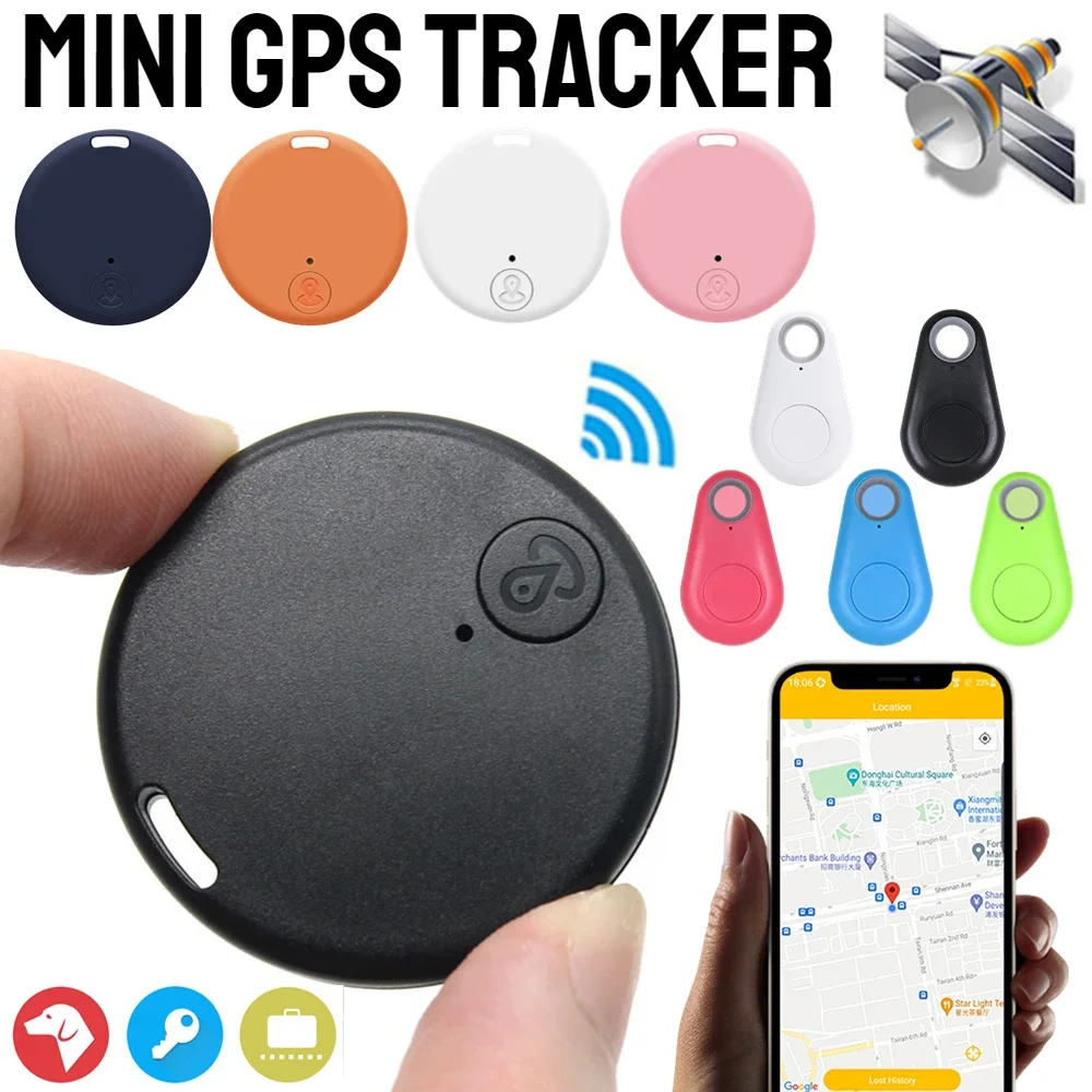 Portable Mini GPS Tracker Smart Air Tag Wireless Key Locator Anti-Lost Pet Dog Alarm Finder Locator Bluetooth Tracking Device