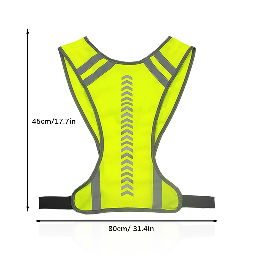 LED Lights Up Reflective Running Vest Thin Night Cycling Safety Vest High Visibility Battery Powered Reflective Vest For Outdoor