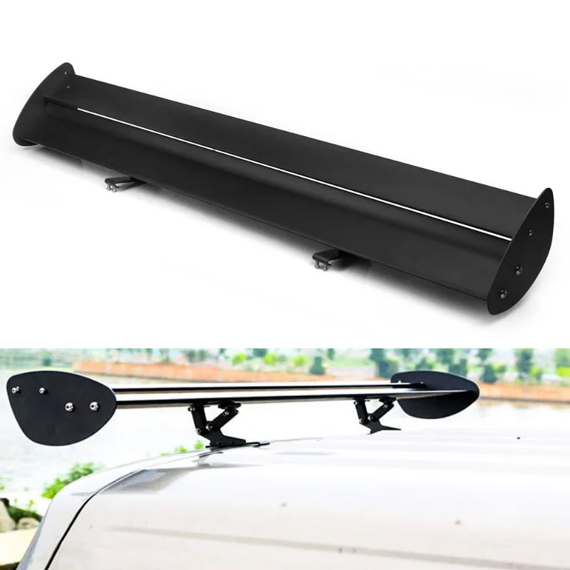 Car No-punching Double-layer Aluminum Alloy Tail Hatchback Car Fixed Wind Wing Spoiler