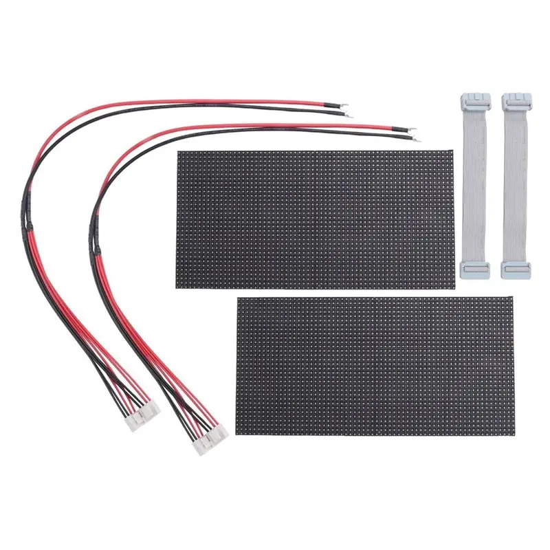 【DIGITAL GADGET】6Pcs P4 LED Screen Panel Module 256X128mm 64X32 Pixels 1/16 Scan Indoor SMD RGB Full Color P4 LED Display Panel