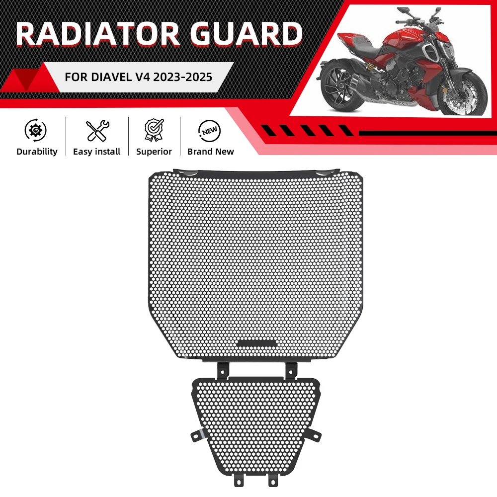 For Ducati DIAVEL V4 Diavel V4 2023 2024 2025 Motorcycle Radiator Guard DiavelV4 Grille Protector Oil Cooler Cover Aluminum