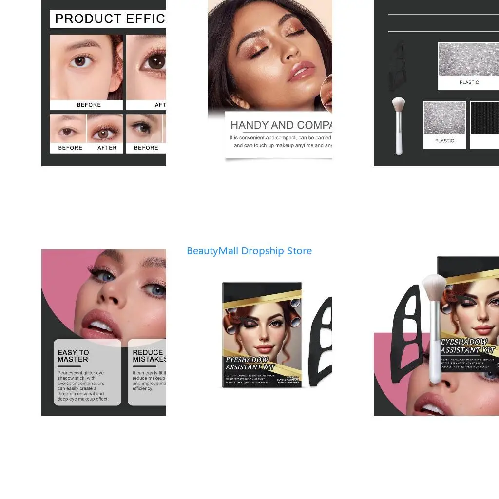 40JD Eyeshadow Stencils Makeup Brush Eyeshadow Tool Eyeshadow Assistant Kits