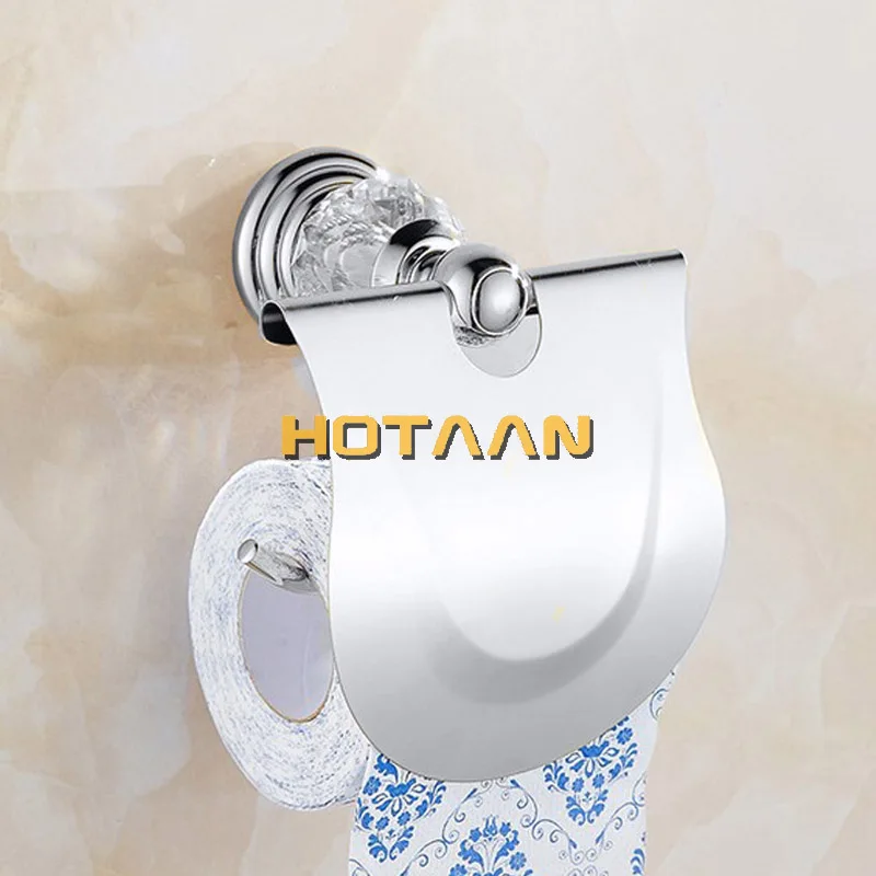 Luxury Crystal Silver Bathroom Accessories Set Chrome Polished Brass Bath Hardware Set Wall Mounted Bathroom Products Banheiro
