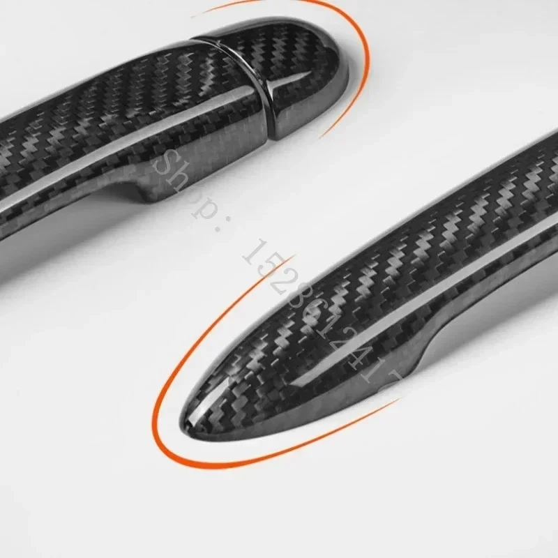 لرينو كابتور كابتور سامسونج QM3 2013 ~ 2020 ألياف الكربون نمط غطاء مقبض باب السيارة اكسسوارات التصميم