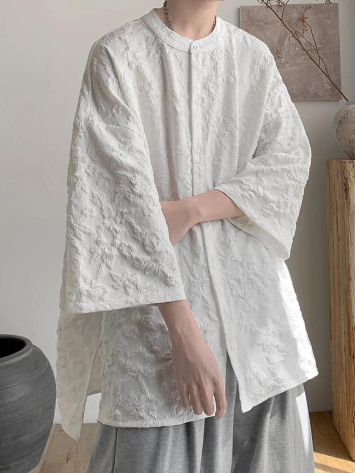 

Мужская футболка свободного кроя с коротким рукавом, летняя, дышащая, легкая, повседневная, с цветочным принтом, круглым вырезом, для подростков