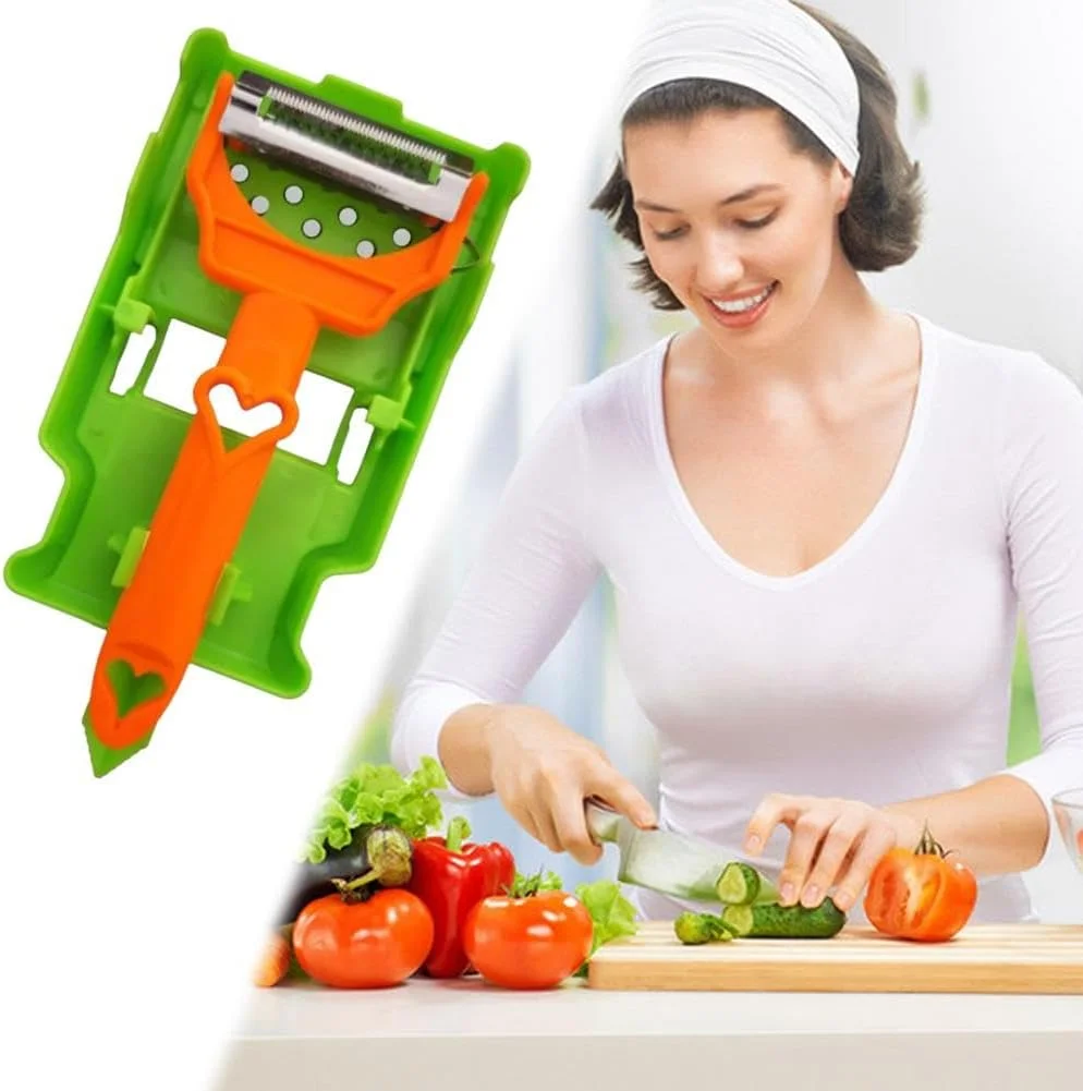 Fruit And Vegetable Peeler, Multifuncional Vegetable Julienne Peeler, 3-In-1 Slicer And Vegetable Peeler, Multifunctional Kitche