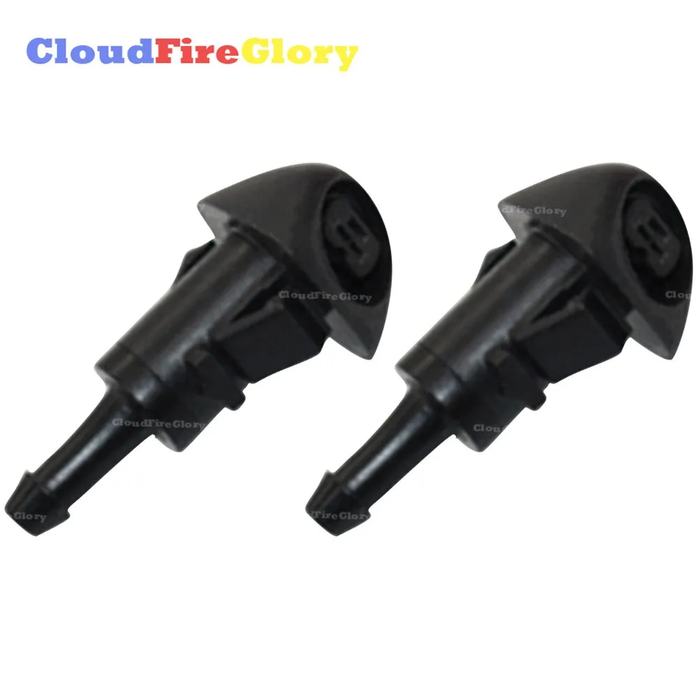 2Pcs Windshield Wiper Washer-Nozzle Spray Jet Plastic Black 86636AJ10B For Subaru Outback Legacy 2010 2011 2012 2013 2014