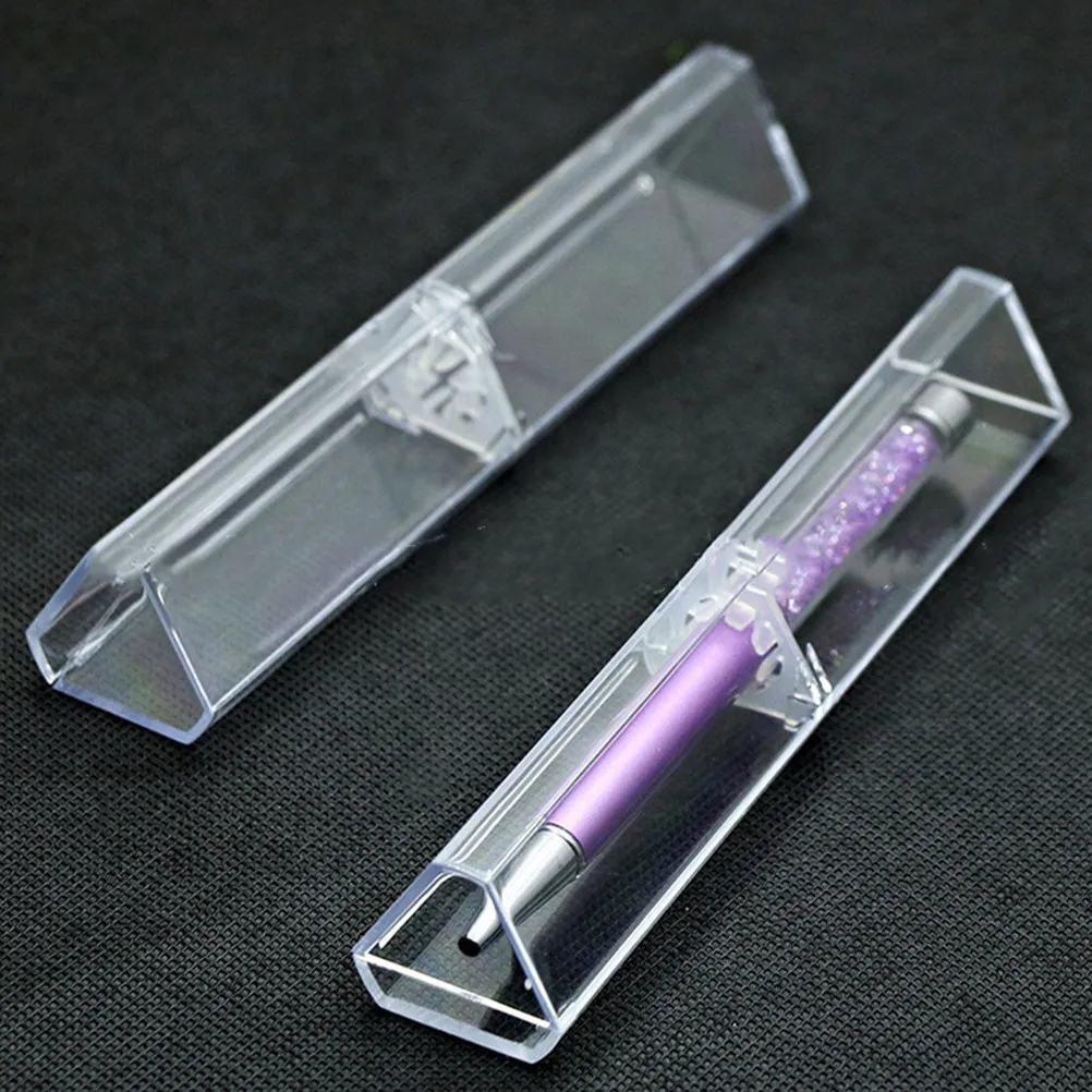 15pcs-transparent-pencil-box-clear-pen-container-stackable-empty-single-pen-display-case-for-students-office-school-business