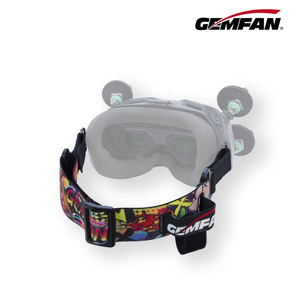 Gemfan Buntes FPV-Brillen-Stirnband, verstellbarer Riemen, 370 mm, für DJI Goggles 2 für FPV-Drohnen – Detail 2