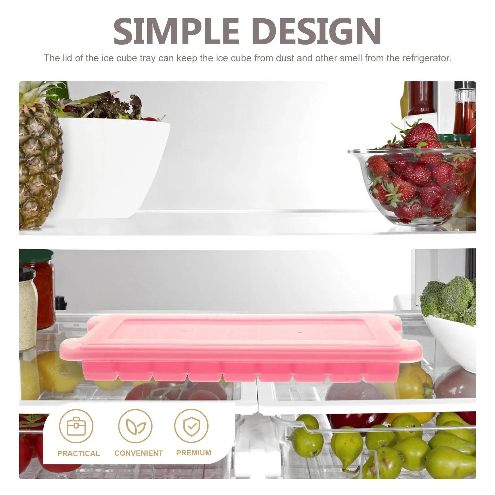 

3Pcs Silicone Ice Cube Mold Flexible Non-Stick Tray for Home Coffee Shop Restaurant Multipurpose Use Ice Cube Tray