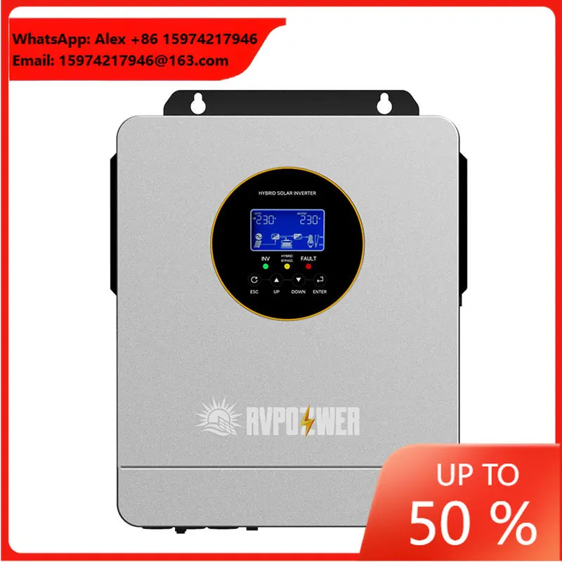 Solar Inverter Hybrid Manufacturer Off Grid Mppt Pure Sine Wave Power Onduleur Solaire Hybride Convertisseur Hybride Converter