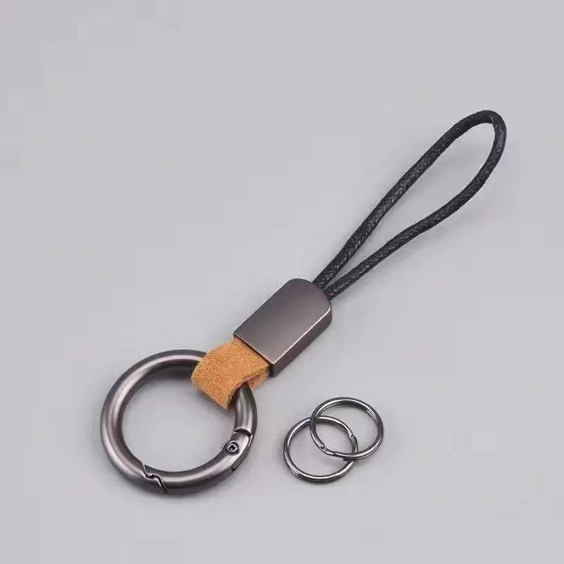 Portachiavi con logo personalizzato Portachiavi in pelle scamosciata vuota Semplice corda sospesa con incisione laser Portachiavi per auto Portachiavi personalizzati Piccoli regali