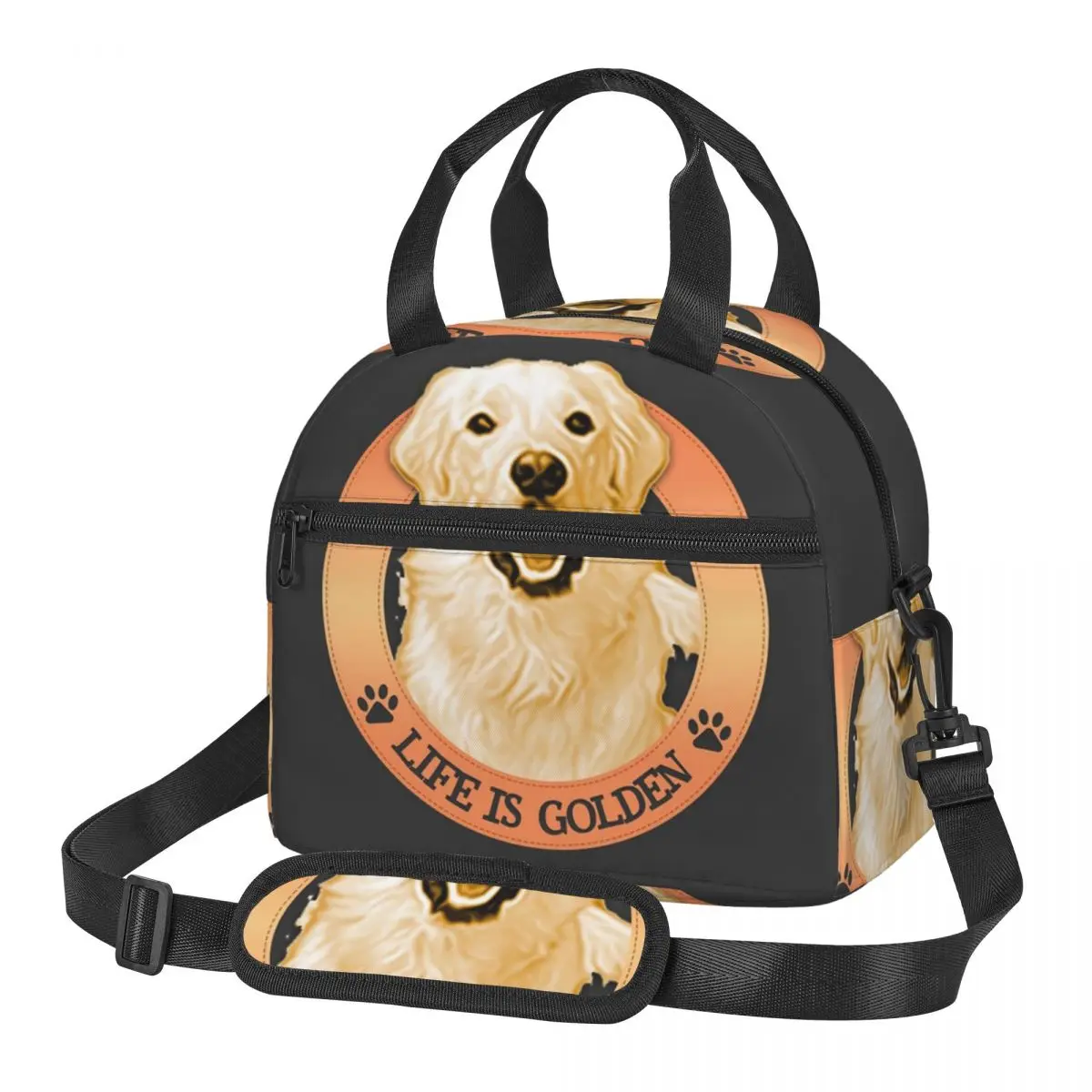 

Термосумка для обедов Life Is Golden Retrievers для женщин и детей, портативная коробка для еды, термосумка-тоут