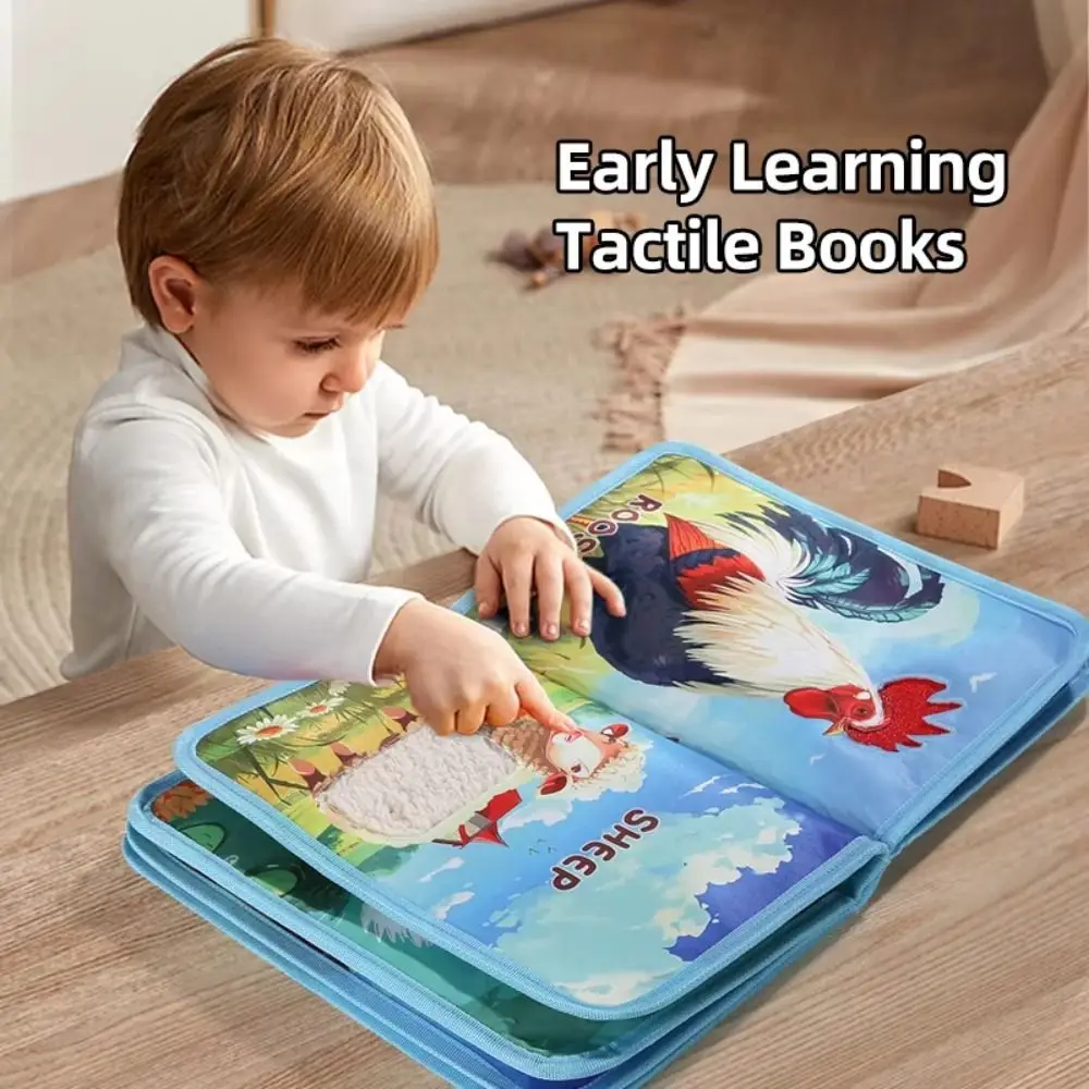 

Touch The Book Puzzle Felt Book Cows Farm 3D Montessori Felt Cloth Book Cartoon Animal Learning Education Cognitive Picture Book