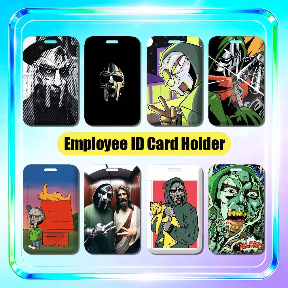 For MF DOOM Fanart Employee ID Card Holder Office Badge Work Student Bank Credit Hard Holders Case Shell