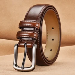 High quality 1 piece of men's fashionable commuter leather. Business. Casual ties buckle the belt