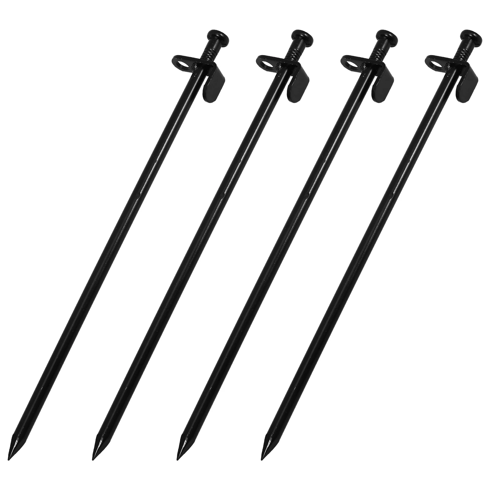 

4pcs Metal Ground Stakes Garden Fabric Fixing Pegs Tarp Lawn Stakes Outdoor Fastening Tools Gardening Supplies For
