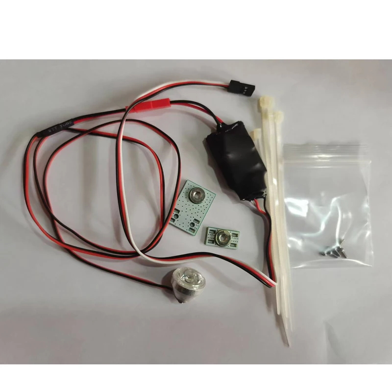 

1Set RC Airplane Landing Light 5V-8.4V PWM Channel Receiver Power Supply Landing Gear Headlights 3W LED Lamp Beads 600mA Inputs