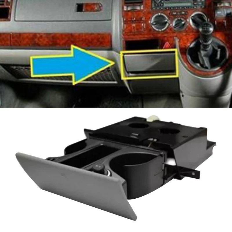 Car Front Center Console Cup Holder Drink Holder Water Cup Holder 7H285860130T For VW T5 Transporter 2003-2013 RHD