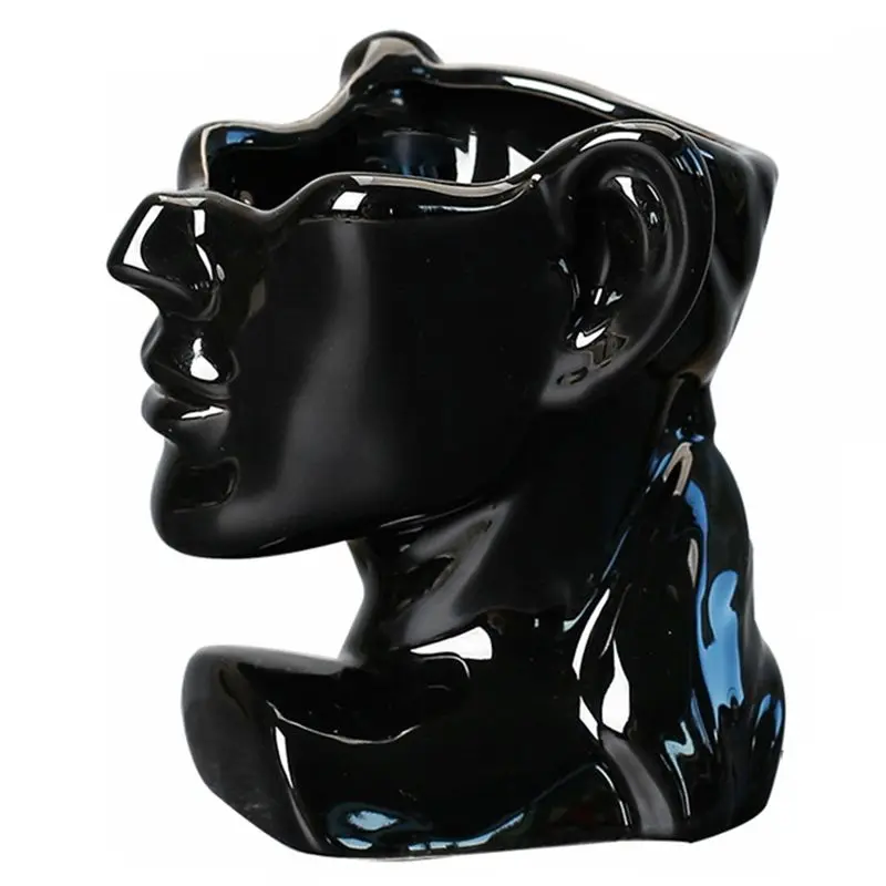 

ГОРЯЧАЯ портретная статуя, ваза, кашпо, скандинавский сочный цветочный горшок, домашнее настольное украшение для растений с дренажным отверстием ~ желт.