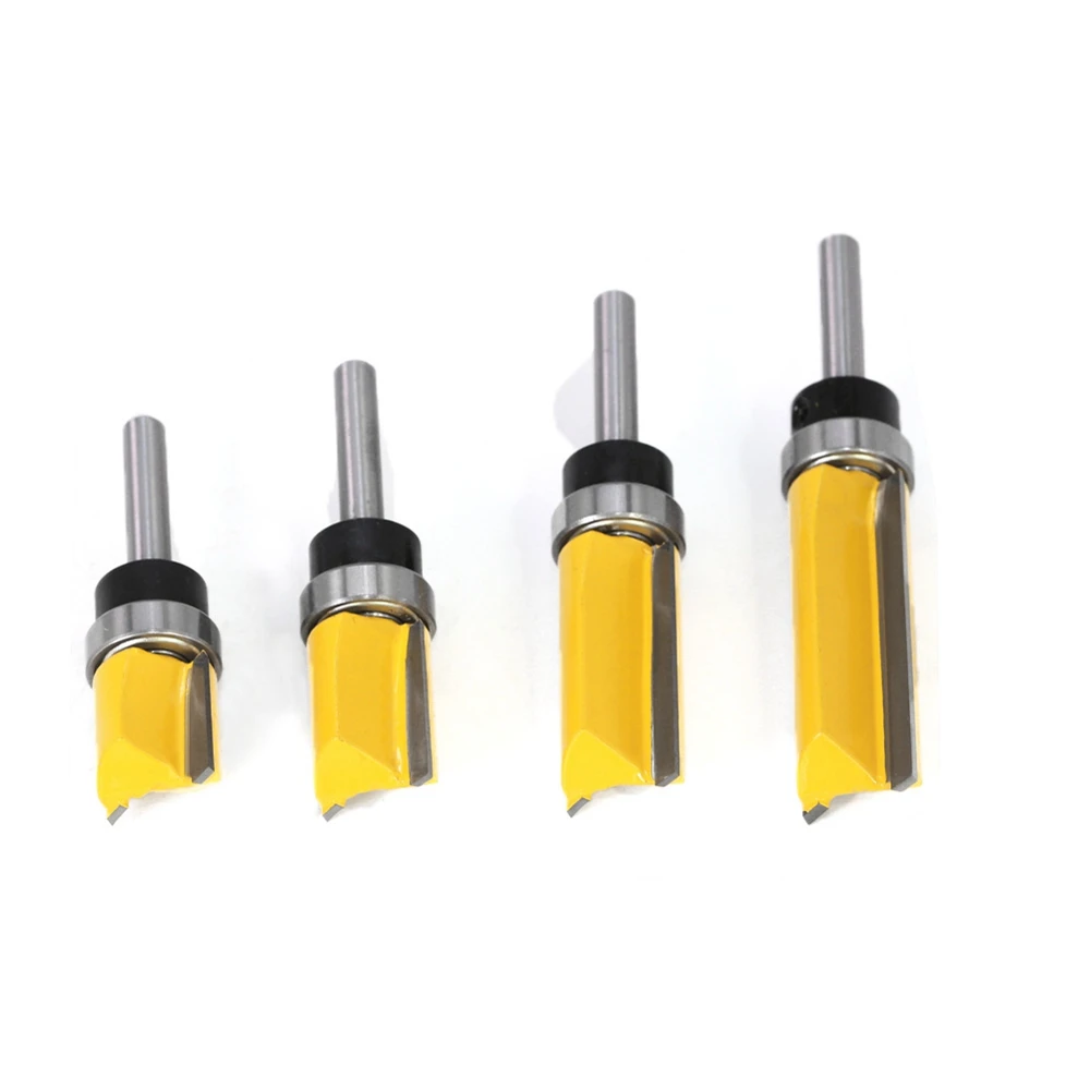Flush Trim 3/4 Inch Einde Router Bit Schacht Lager 1/4 "Schacht Boor Bit Houtbewerking Freesmachine Polijstkop Gereedschap Voor Hout