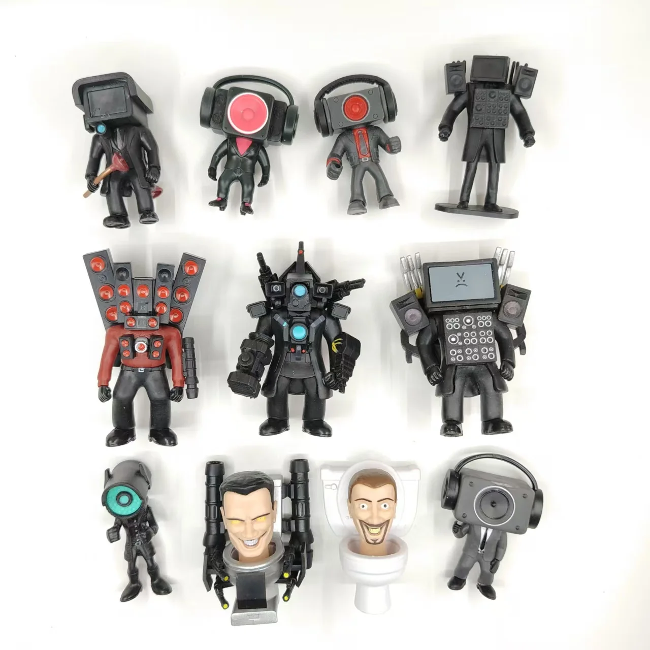 الأصلي Skibidi المرحاض رجل كاميرا رجل الشكل التلفزيون رجل المتكلم رجل نموذج عمل أرقام الزينة البلاستيكية دمية لعبة مضحك الاطفال هدية #1