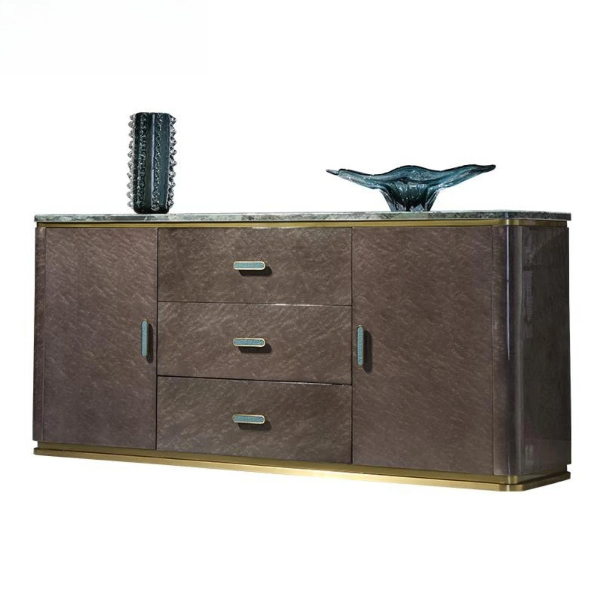 Model house, villa, clubhouse, luxury Italian light luxury marble sideboard, decoration, storage entryway