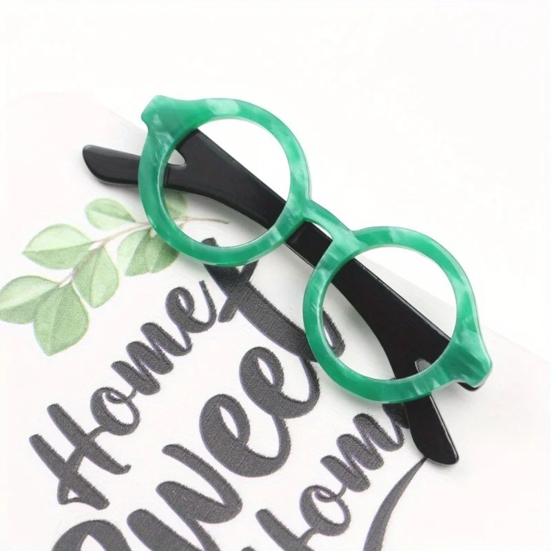 Acrylic Vintage Square Frame Glasses Brooch Fashion Simple and Generous Corsage Pin Accessory Gift