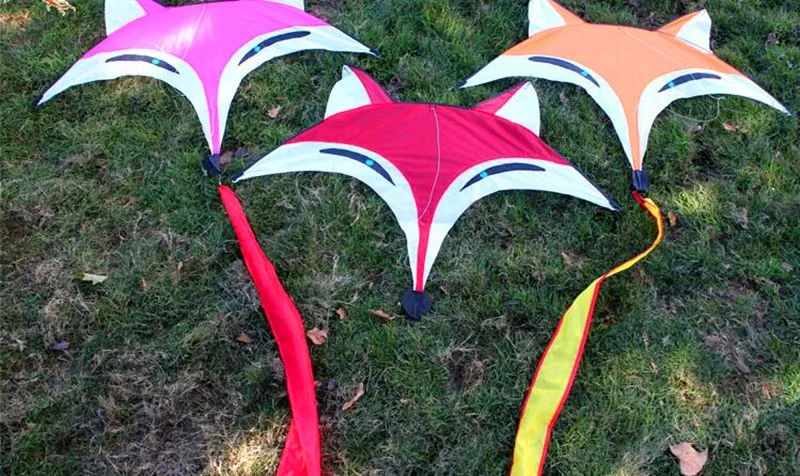 Cometa de zorro volador para niños, cometas de nailon para pájaros, cometas de una sola línea, equipo de parapente de viento, envío gratis