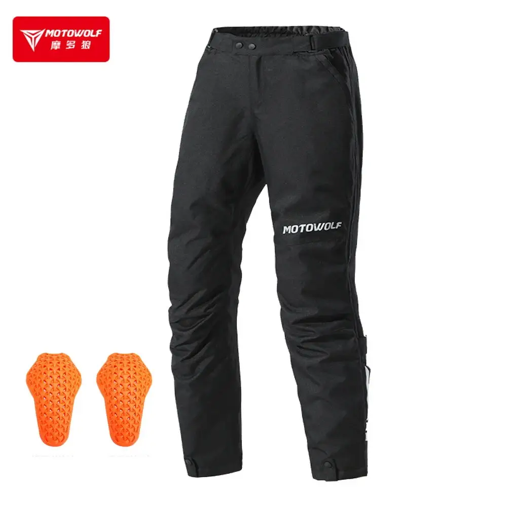 Calça de motocicleta à prova d'água, calça de corrida, proteção, motocross, com jaqueta removível de motociclista