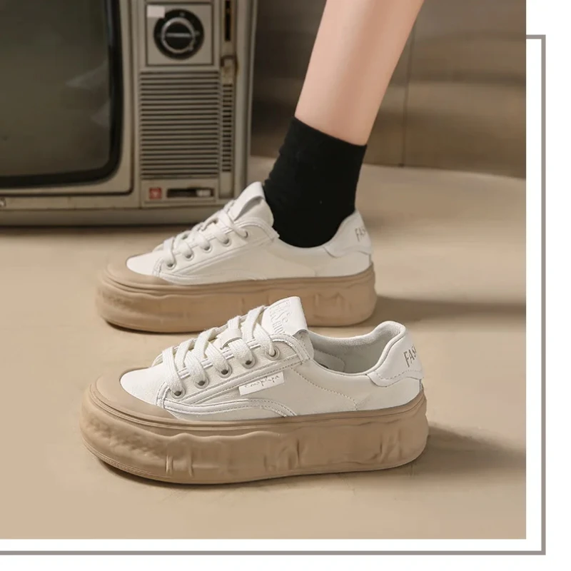 Women Sneakers The New Platform Sneakers   2024 Spring New Platform Shoes Sports Style Casual White Shoes Women Zapatos De Mujer