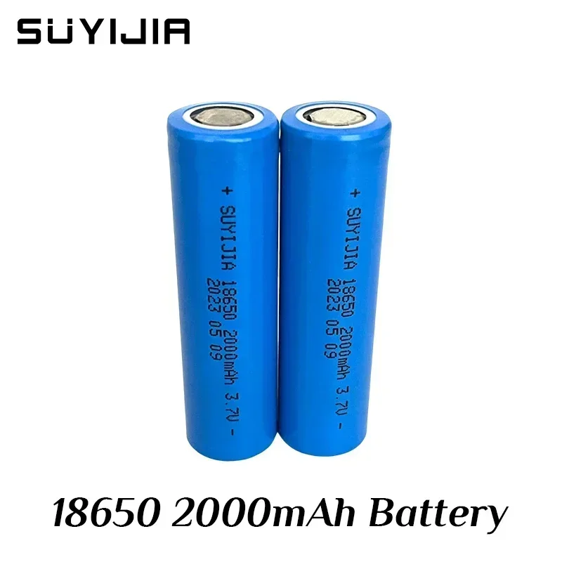 18650 Battery 3.7V 2000mAah Lithium Li-ion Rechargeable Batteries for Strong Light Flashlight Medical Equipment Power Tools