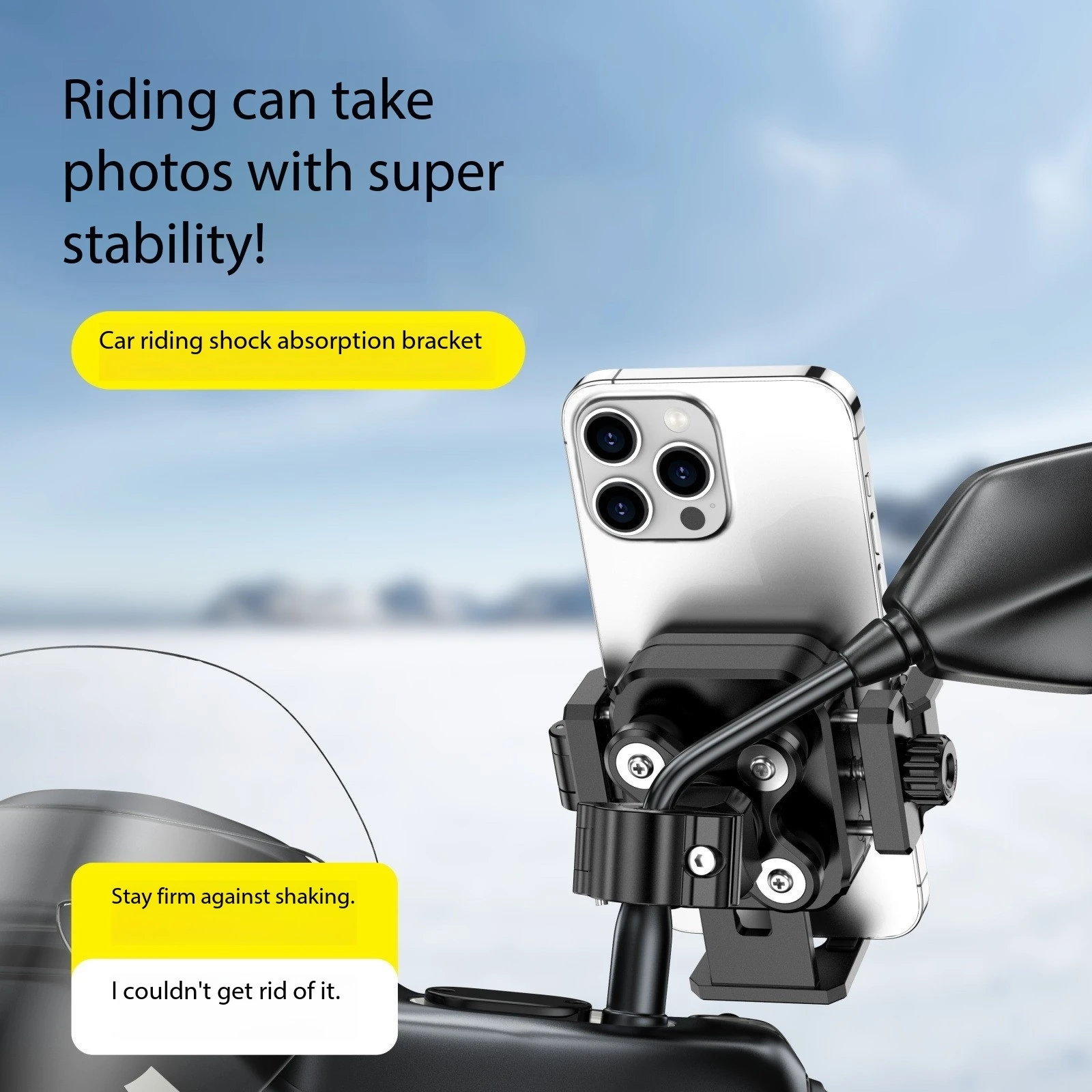 

Motorcycle Cellphone Holder Anti-vibration Moto Rearview Support Telephone Portable Moto Road Bike Handlebar Phone Holder