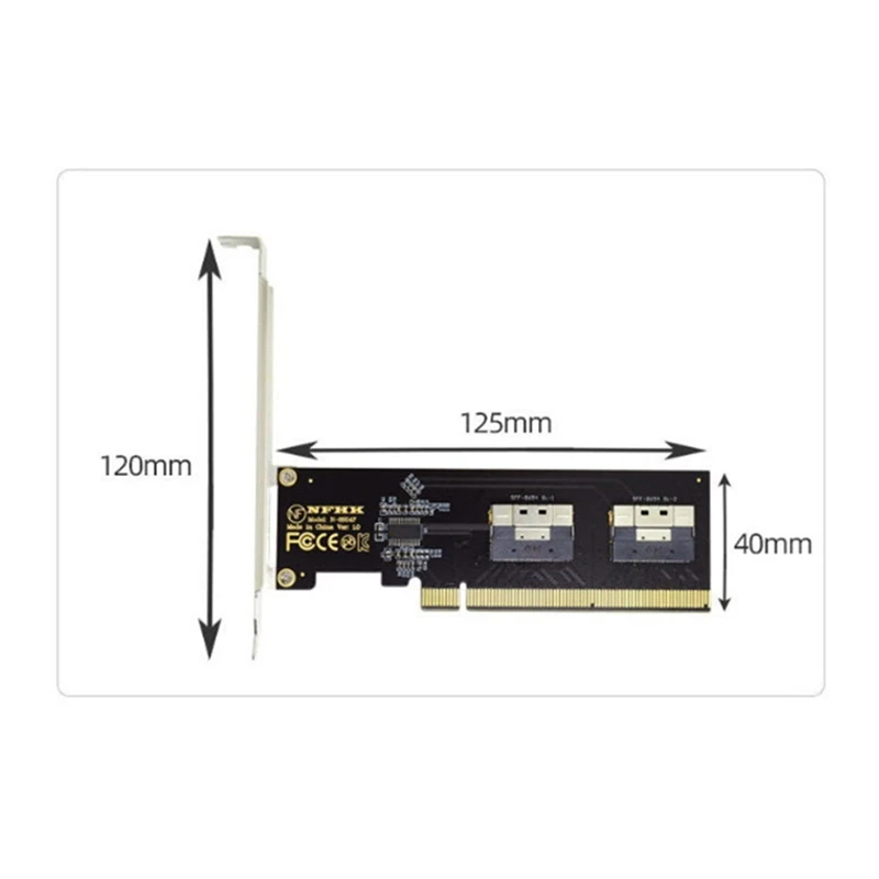 Imagem -06 - Placa de Expansão Compatível com Nvme Pci-e Gen Slimsa 8i Adaptador Gráfico Sff8654 Pcie 4.0 X16 Portas