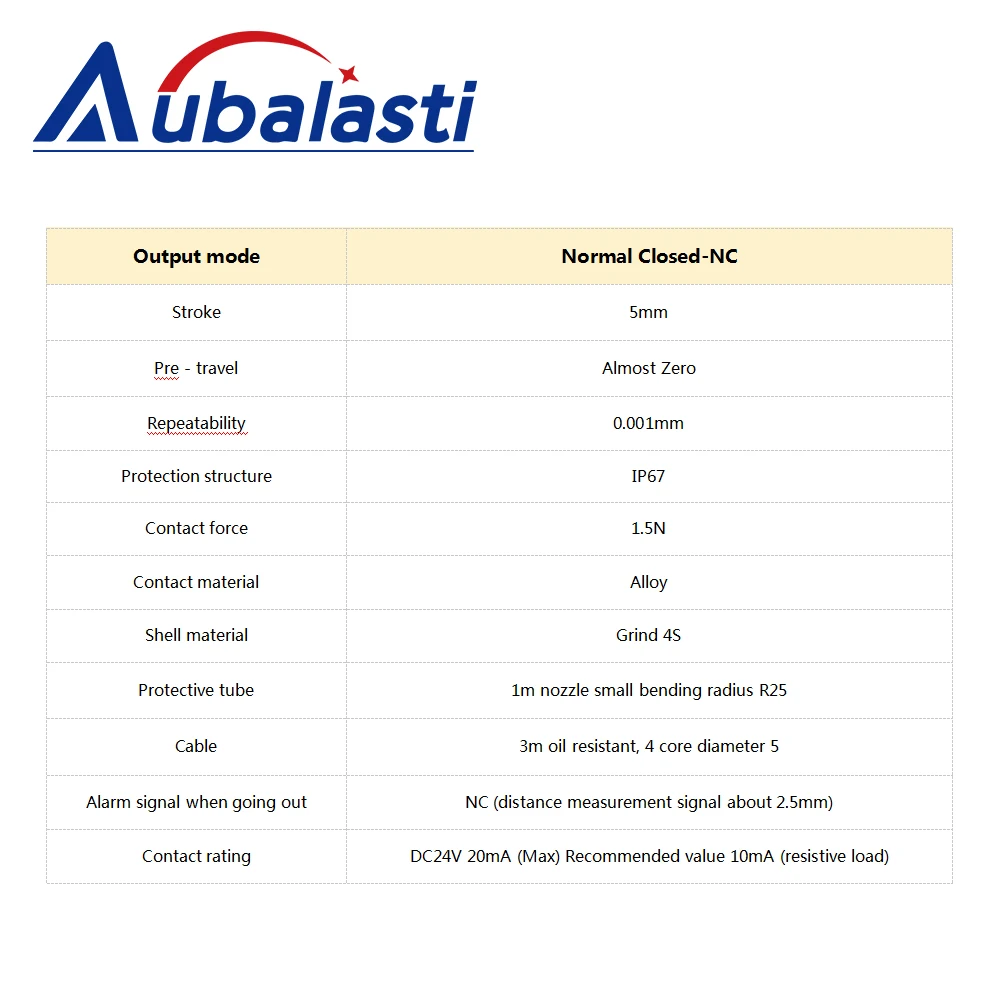 Aubalasti CNC Z Axis Tool Sensor Precision Tool Setting Instrument High Precision Tool Setting Block Tool Setting Accessorie