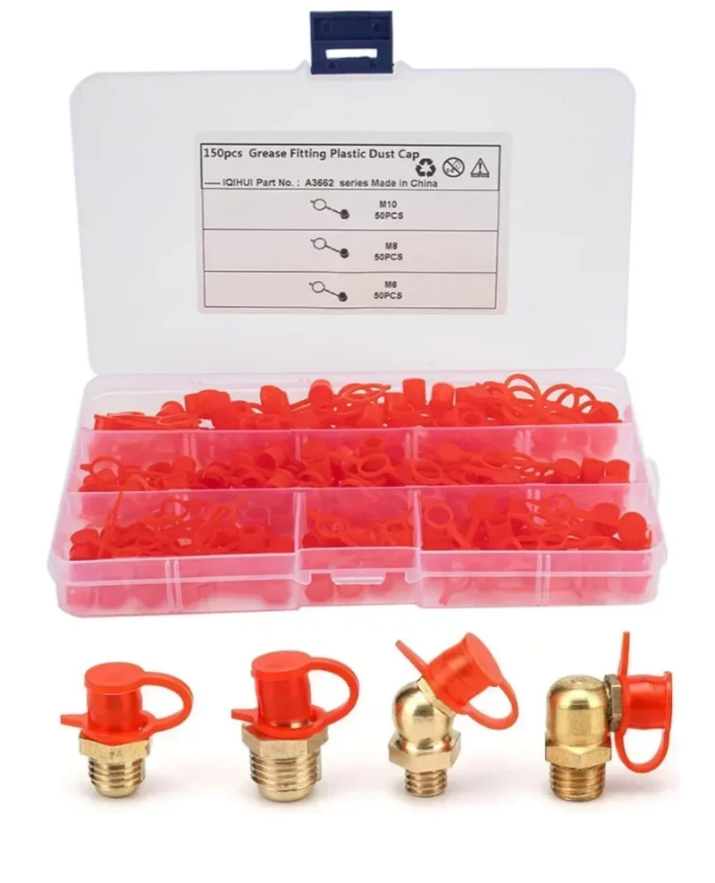 

150 шт. M6 M8 M10 смазочные пылезащитные колпачки полиэтиленовые метрические резьбовые фитинги крышки