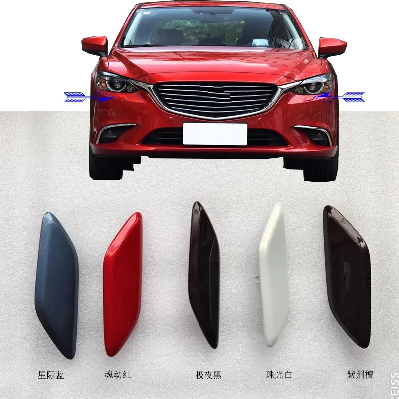 QDARCTIC Front Headlamp Headlight Washer Spray Nozzle Cover Cap For mazda 6 ATENZA 2017-2019