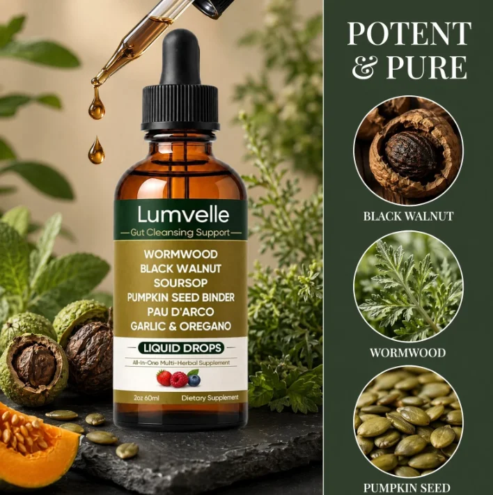 Original Brand 60ml Lumvelle Wild-Harvested Wormwood Herbal Drops All-In-One Mix Berry Flavor Dietary Supplement Body Care Drops