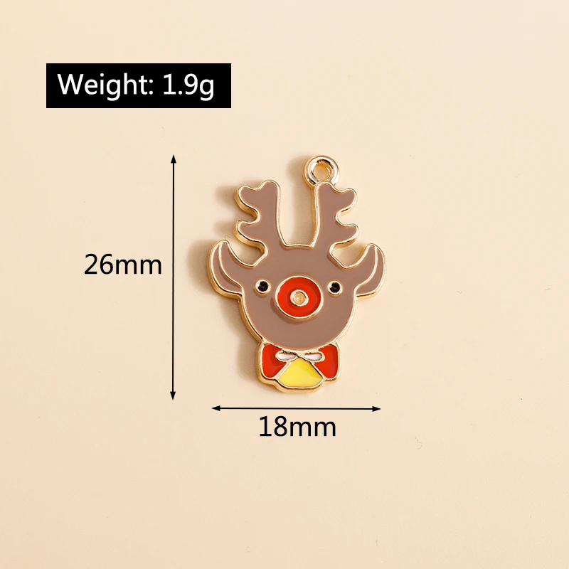 10 teile/los Mix Emaille Weihnachtsbaum Handschuhe Hirsch Charms für DIY Schmuck Machen Anhänger Halsketten Ohrringe Armbänder Handwerk Geschenke – Detail 8