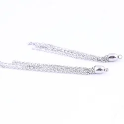 10pcs stainless steel chain tassels for earring jewelry making diy crafts accessories 80mm long