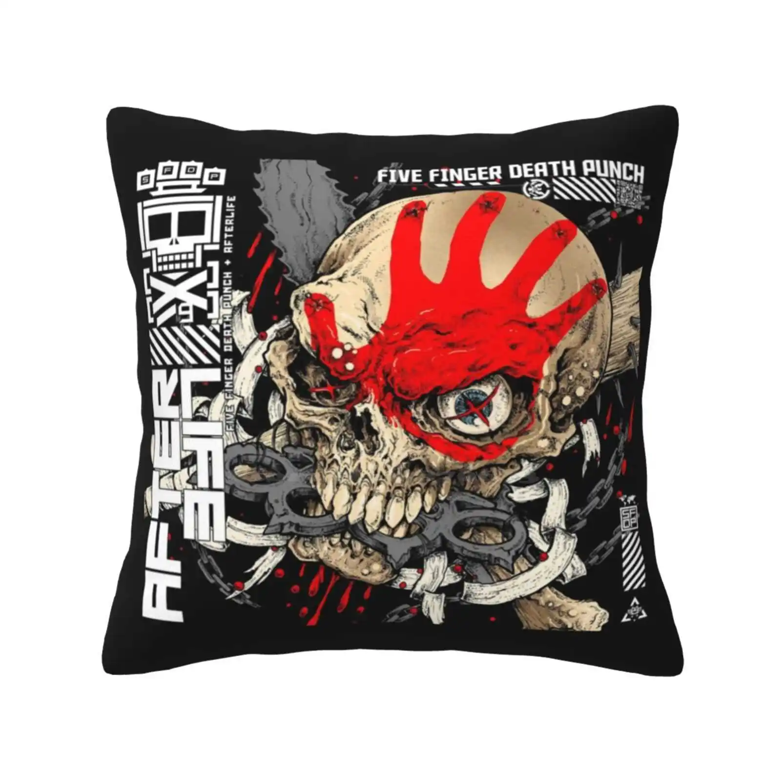 Best Metal Throw Cushion Pillow Cover 60S Logo Music 5Fdp Band Live Aid Lux Interior Logo Heavy Metal Tour Brian 5Fdp Rhapsody