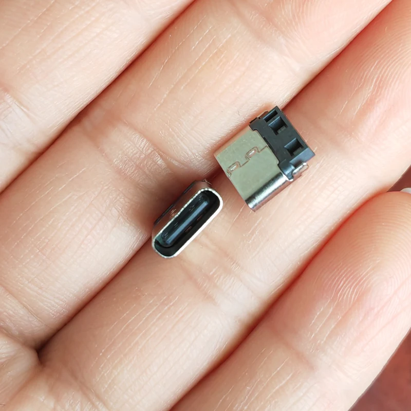 USB TYPE-C Female Socket 2PIN Soldering Wire With Silicone Wire Suitable For LED Lighting Charging Port Typec Charging Interface