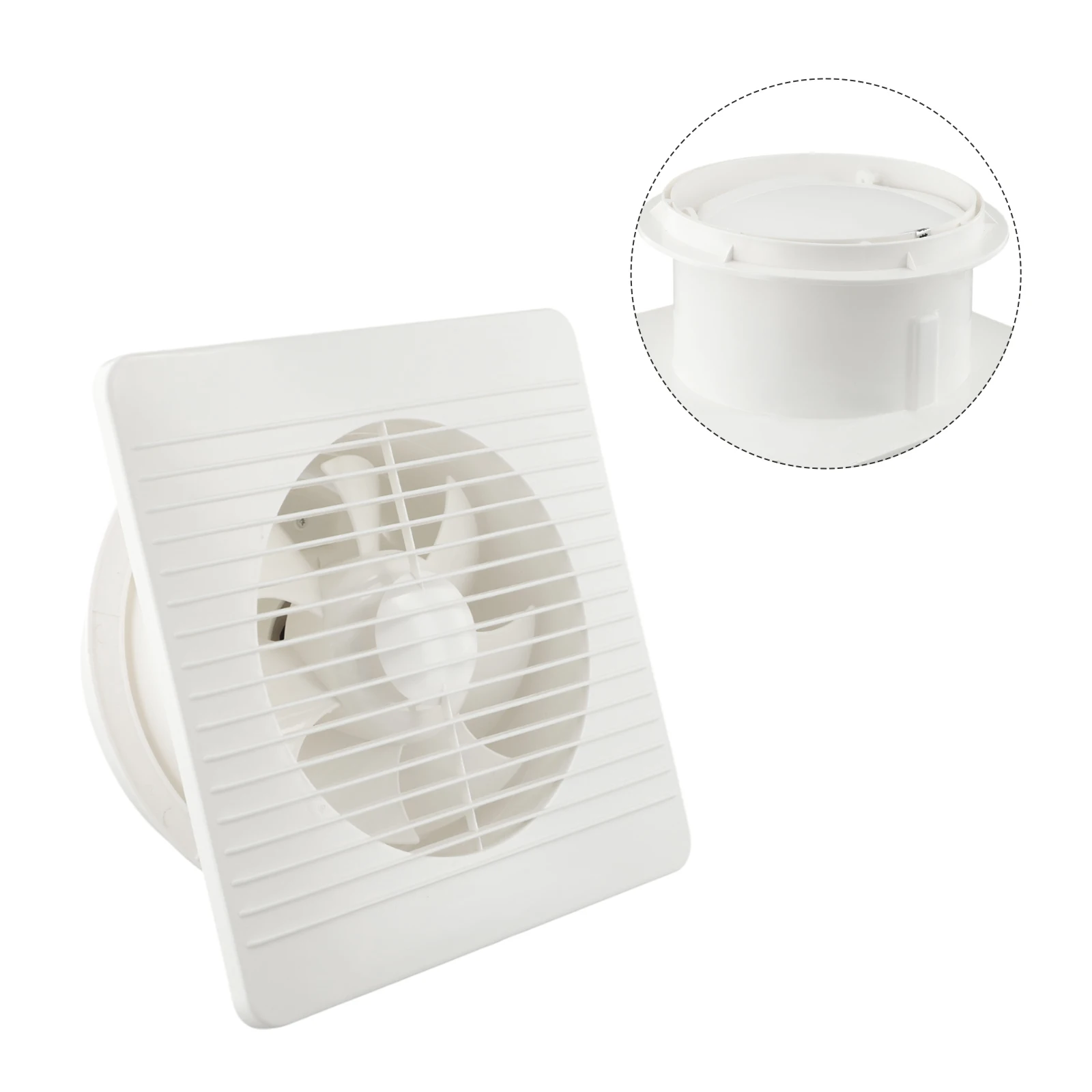 8 White Toilet Extractor Fan Quiet Operation Anti-mosquito Design Efficient Airflow Flexible Installation Long-lasting Materials