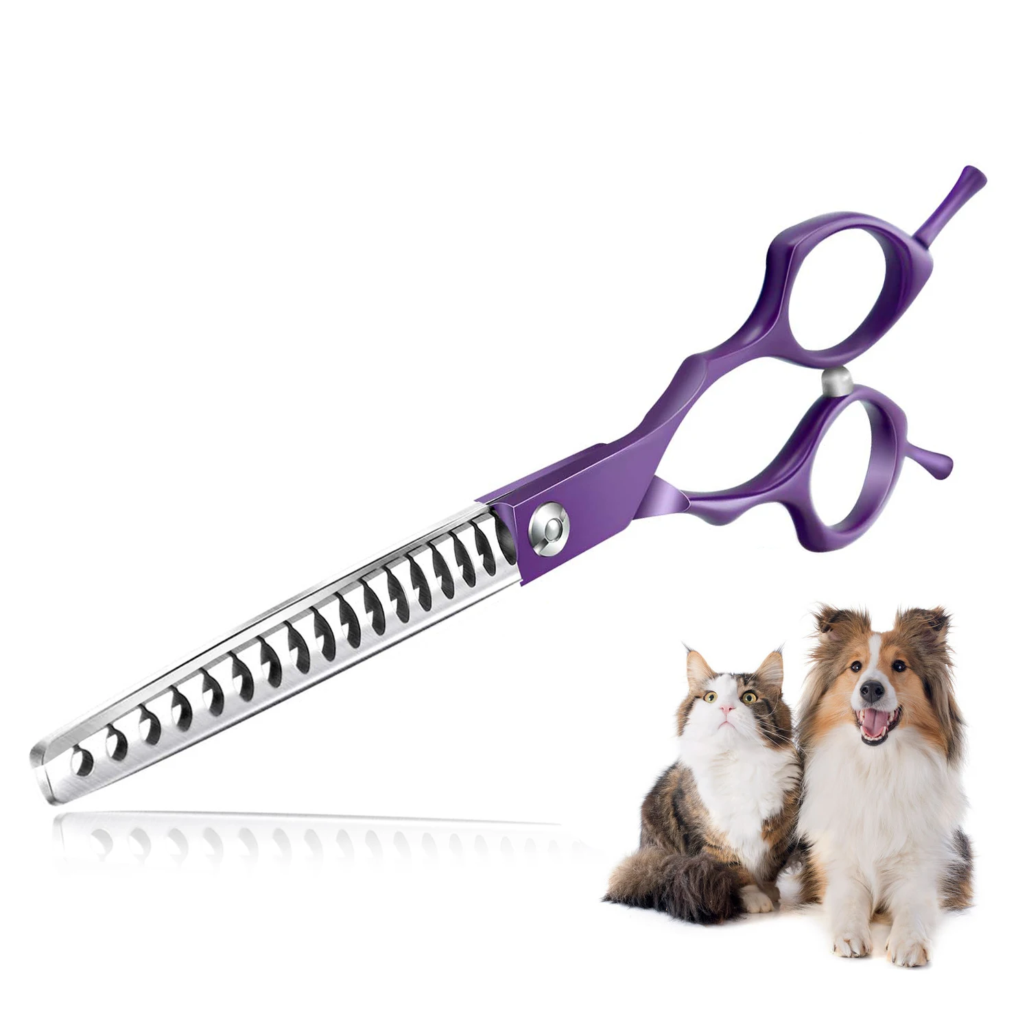 Professional Dogs Hair Chunker Grooming Scissors Thinning Shears for Dogs/Cats Thinning Rate 80%