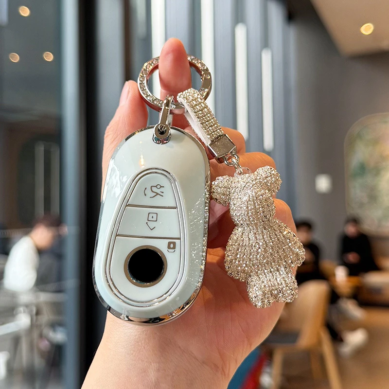 

TPU Car Key Case Remote Cover Shell Holder Keychain Fob For Mercedes Benz A B C E S Class S400L CLA CLS GLC GLE GLS EQE EQS 2025
