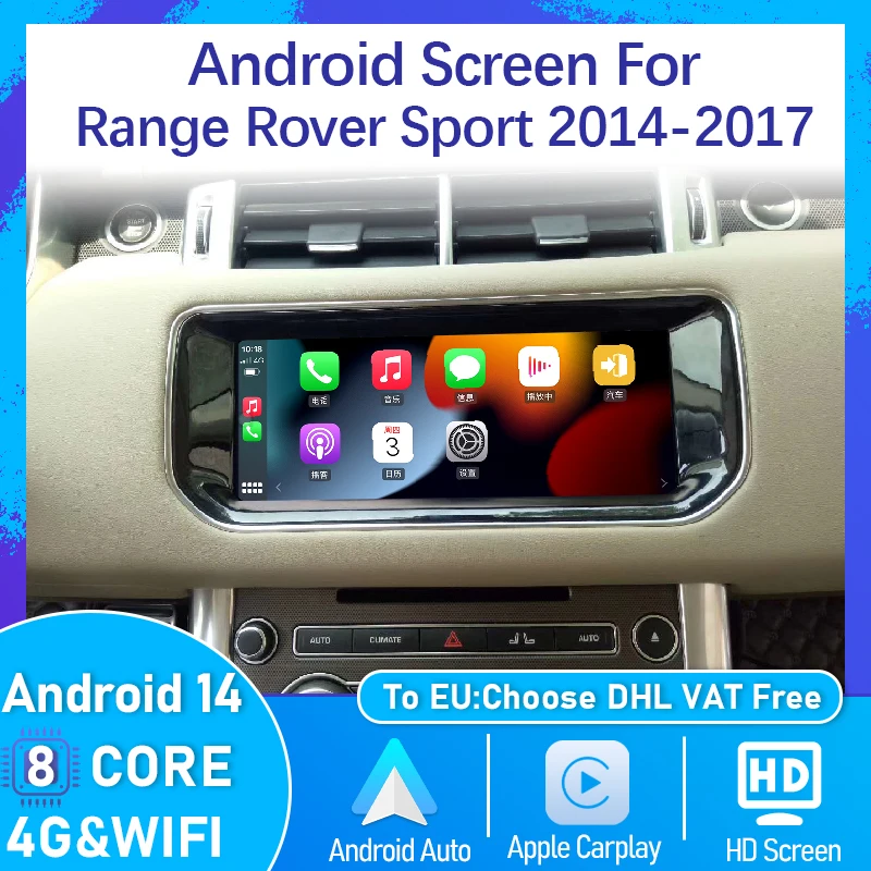 

Upgrade Screen Android Wireless Carplay Auto For Land Rover Range Rover Sport 2014-2017 Car Radio Navigation Multimedia Player