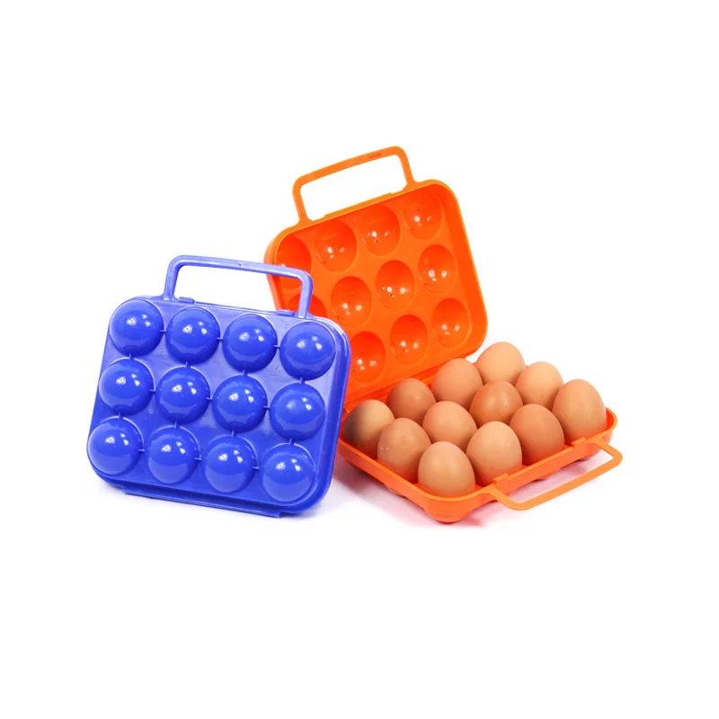 Outdoor Camping Tableware Portable Camping Picnic BBQ Egg Box Container Egg Storage Boxes Travel Kitchen Utensils Camping Gear