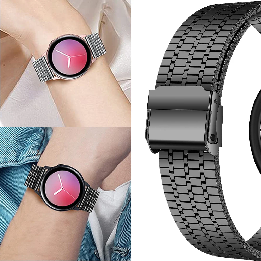 Metall-Uhrenarmband für Samsung Gear S3 Frontier Classic/Galaxy Watch 7 6 4 3 5 Pro 45 mm Active2 40 44 mm Uhrenarmband 20 mm 22 mm Gürtel
