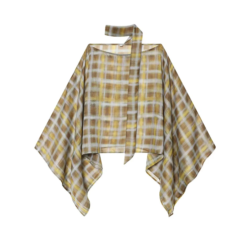 

2025 Winter New Women's Fashion, Personalized Stylish Plaid Scarf Cloak.