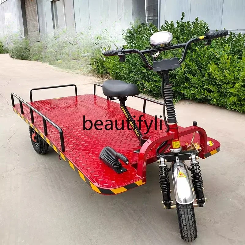 

A57 Electric three-wheeled flatbed truck transportation turnover logistics vehicle supermarket pulling truck